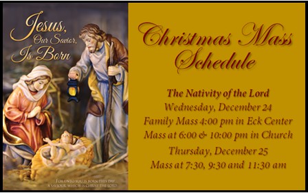 Christmas Schedule 2025